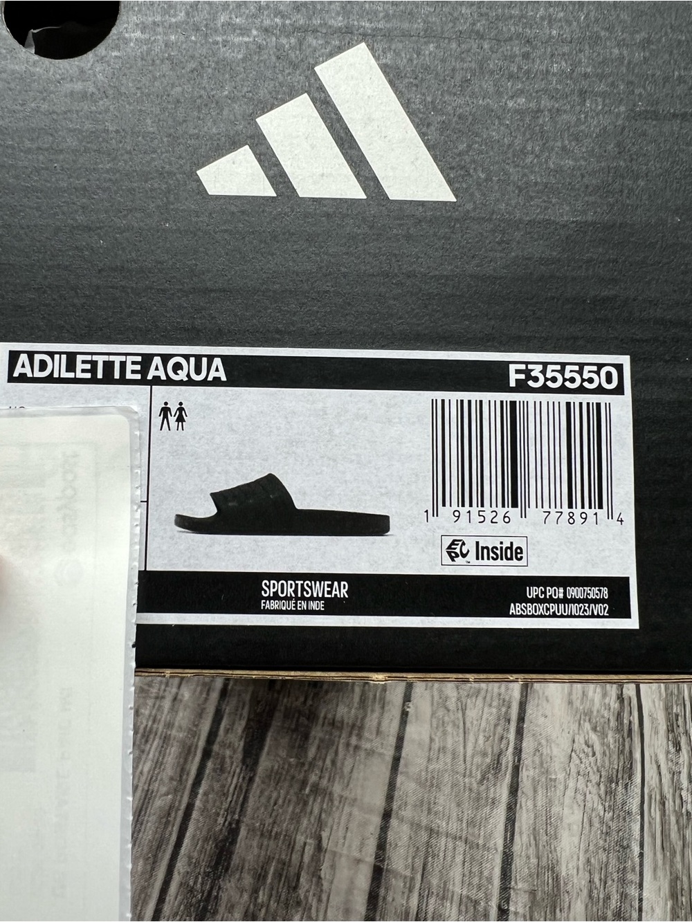 Adidas Adilette Aqua Black Slides New - Picture 6 of 7